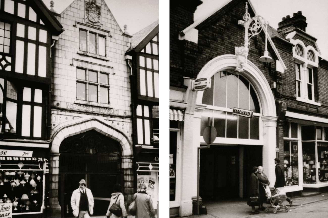 Vegetable Market Entrances (Images: Wrexham Heritage Archives)